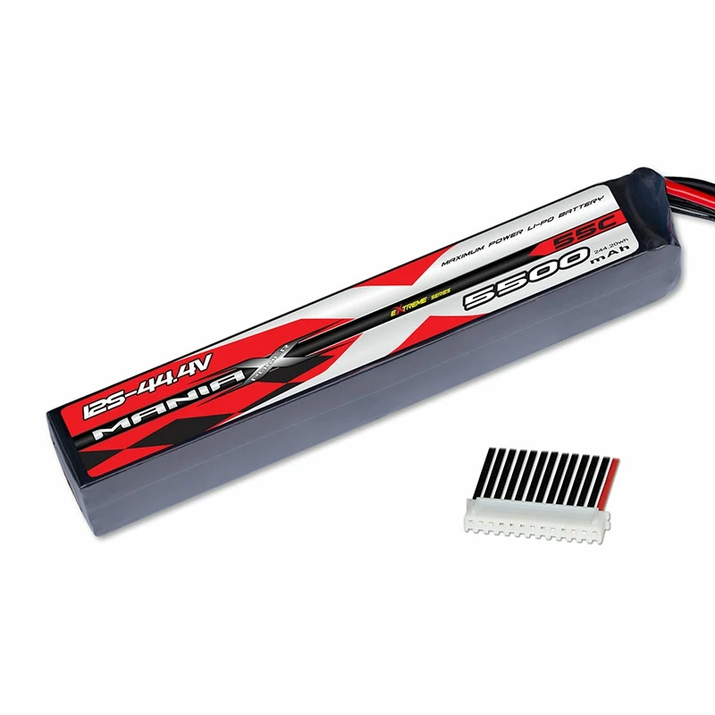 12S-44.4V 5500mAh 55C Stick 13pin-XHR Lipo Battery