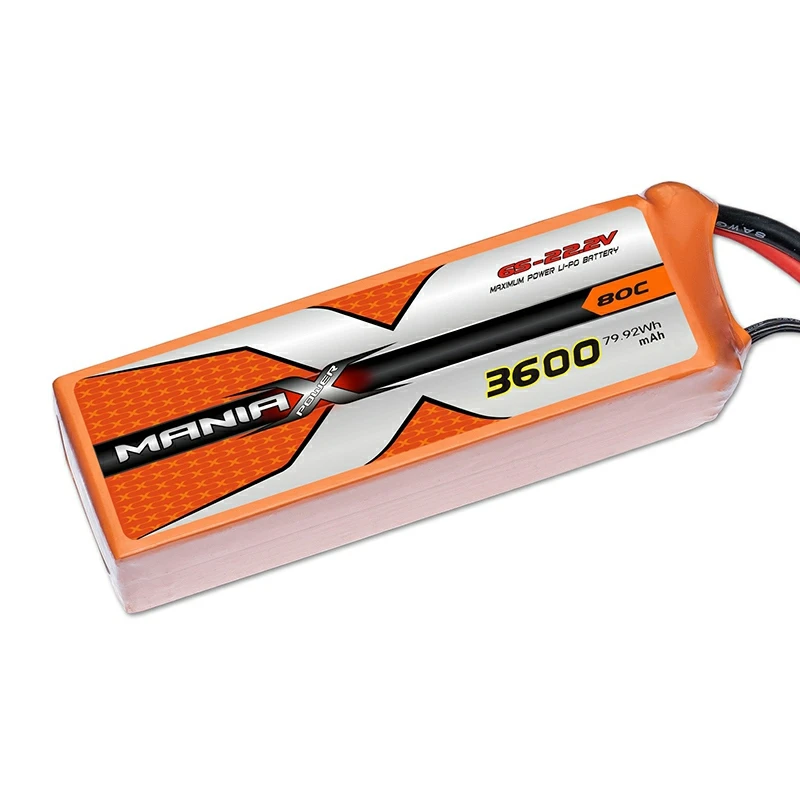6S-22.2V 3600mAh 80C Lipo Battery